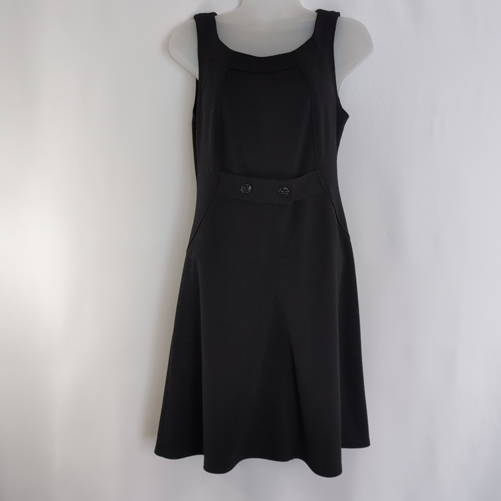 Charlotte Russe Black Sleeveless Soft Knit A-Line Easy Wear Dress Size S Small